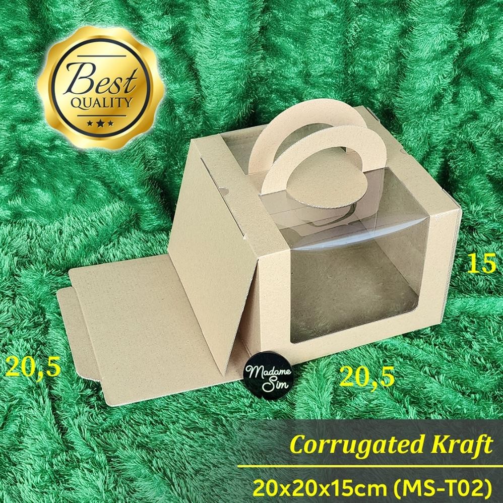 

GABLE BOX - DUS CHIFFON - BOX KUE TART - KOTAK BOLU 20x20x15 - MS-T02 (ISI : 10 PCS) aSt