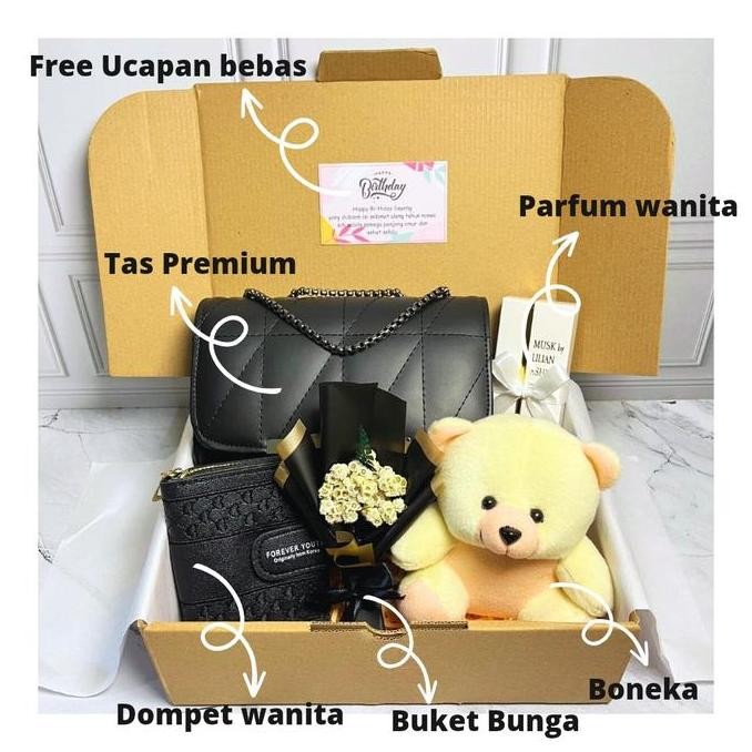 

Ready Paket Tas Premium 1 Hampers Ulang Tahun Tas Cewek Spesial Anniversary Wisuda + Free Kemasan Pita Cantik