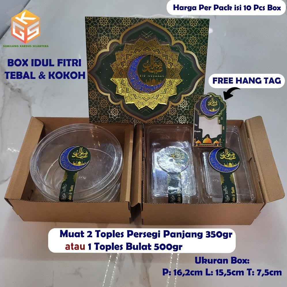 

10pcs Box Idul Fitri ukuran 2 Toples 350gr ukuran 1 Toples 500gr Box Lebaran Dus Idul Fitri aSt