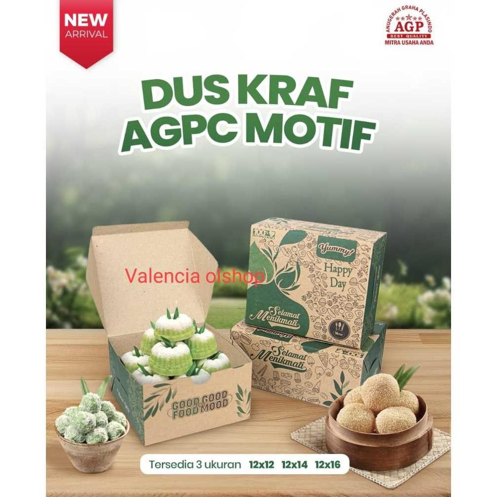 

isi 100 pcs Box Kotak Snack Kotak Kue Dus Snack Dus Agpc Motif uk12x12, 12x14, 12x16 cm aSt