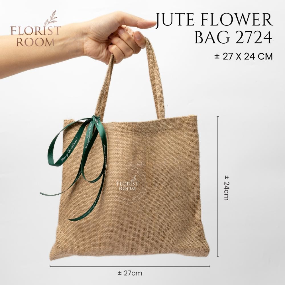 

1 Pc Jute Flower Bag 2724 - Tas Hampers Eco-Friendly aSt