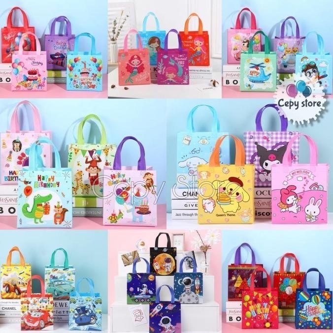 

[ 12PCS ] Tas Souvenir Ulang Tahun / Goodie Bag Ultah / Tas Hampers S aSt