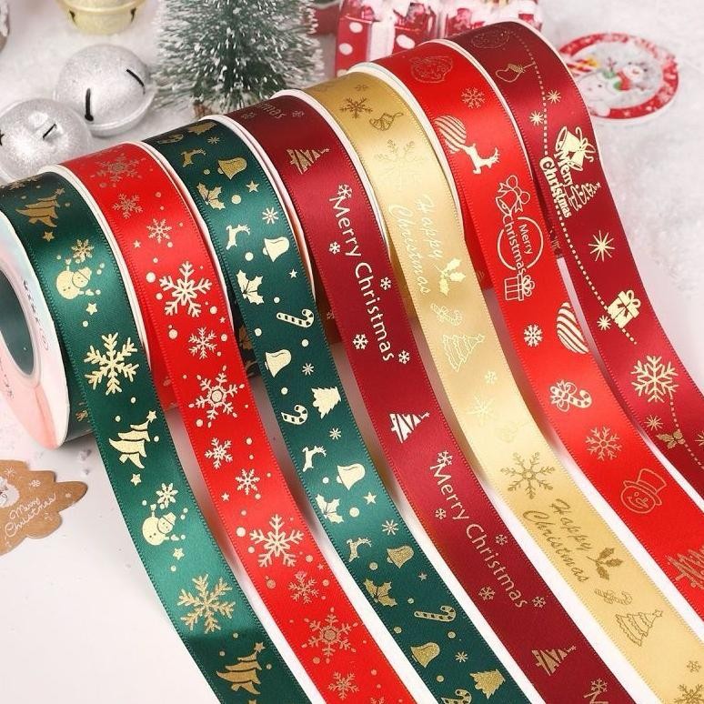 

Pita Satin Natal 2.5cm 1 inch Christmas Dekorasi Hiasan Hampers Tali Parcel Ribbon aSt