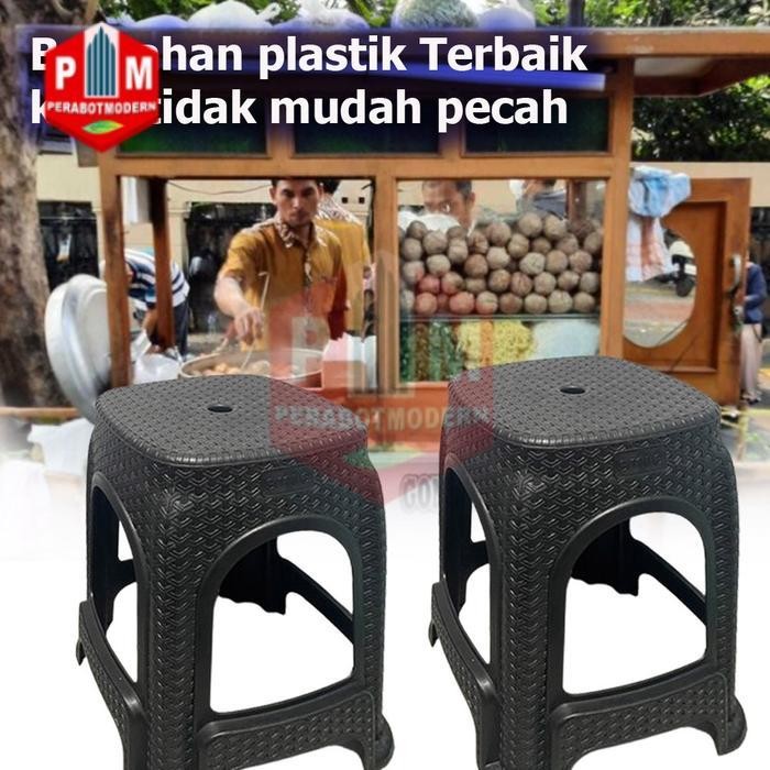 COD - KURSI BASO PLASTIK ROTAN KOKOH SAMPAI 120 KG / BANGKU BAKSO SATUAN .