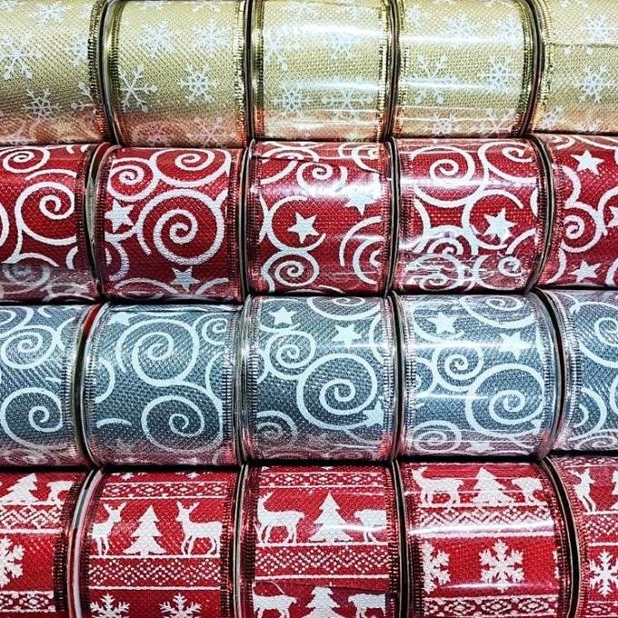

Baru Pita Natal Snowflake Motif Rusa Spiral Dekorasi Pohon & Kado Natal Besar
