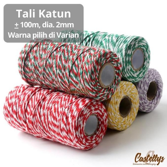 

Baru Tali Katun 2 Warna 100m Pita Kue, Hampers, Packaging Hangtag