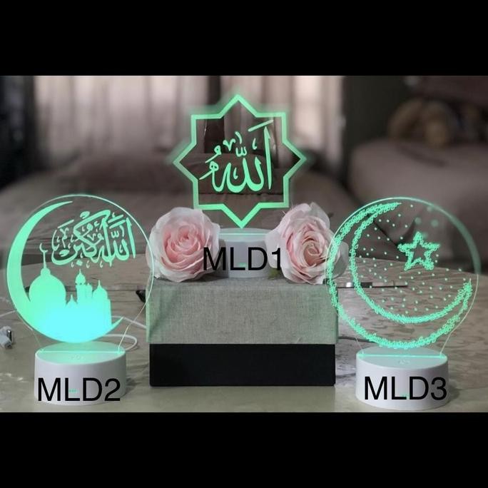 Ready Lampu LED Floating Ramadan Hampers Bingkisan Hadiah Lebaran