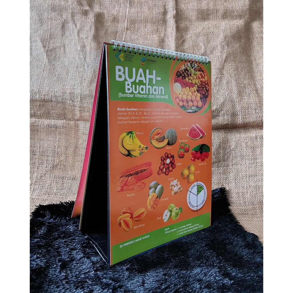 Lembar Balik Isi Piringku/ Buku Lembar Balik Isi Piringku/ Media Promkes Gizi/ Lembar Balik Gizi