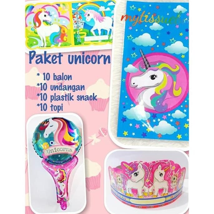 Ready Souvenir Ultah Anak Tema Unicorn Paket Hadiah