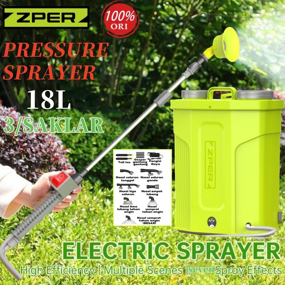 ZPER 18L Alat Semprot Tanaman lat semprot rumput Semprotan solo Tanaman Elektrik  Knapsack Sprayer T