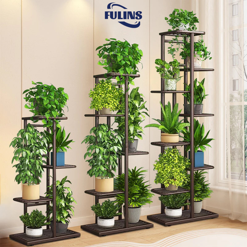 ⭐Garansi⭐Rak Bunga Besi/Rak Tanaman Rak Hiasan Minimalis/Rak bunga unik Tempat bunga besi tempa emas