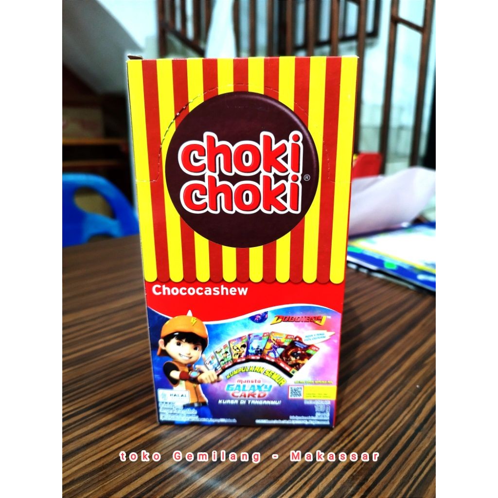 

Choki choki chococashew coklat pasta dengan kacang mede stik 180 gr isi 20 @ 9 gr