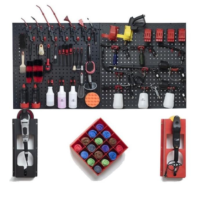 Rak Bengkel Perkakas Rak Kunci Kunci Bengkel Rak Pegboard Hitam Wall-Mounted Hardware Tool Hanging B