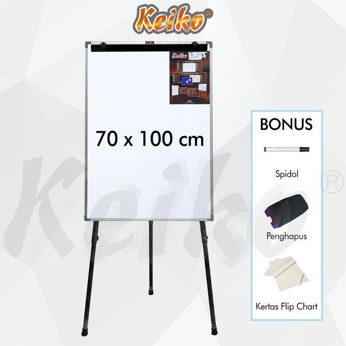 

Siap Kirim Flip Chart Non Magnet Keiko 70x100cm - Papan Presentasi Flipchart Kantor