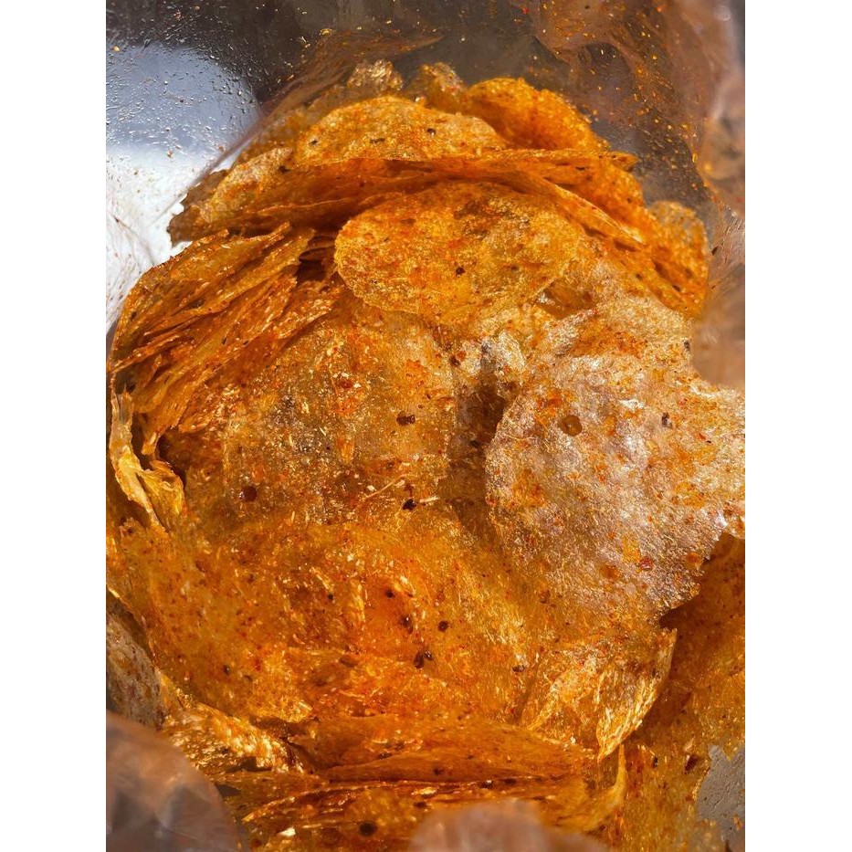 

CCF 1 Kg Kripca Extra Pedas Keripik Kaca Pedas Daun Jeruk Snack Camilan Cemilan Viral