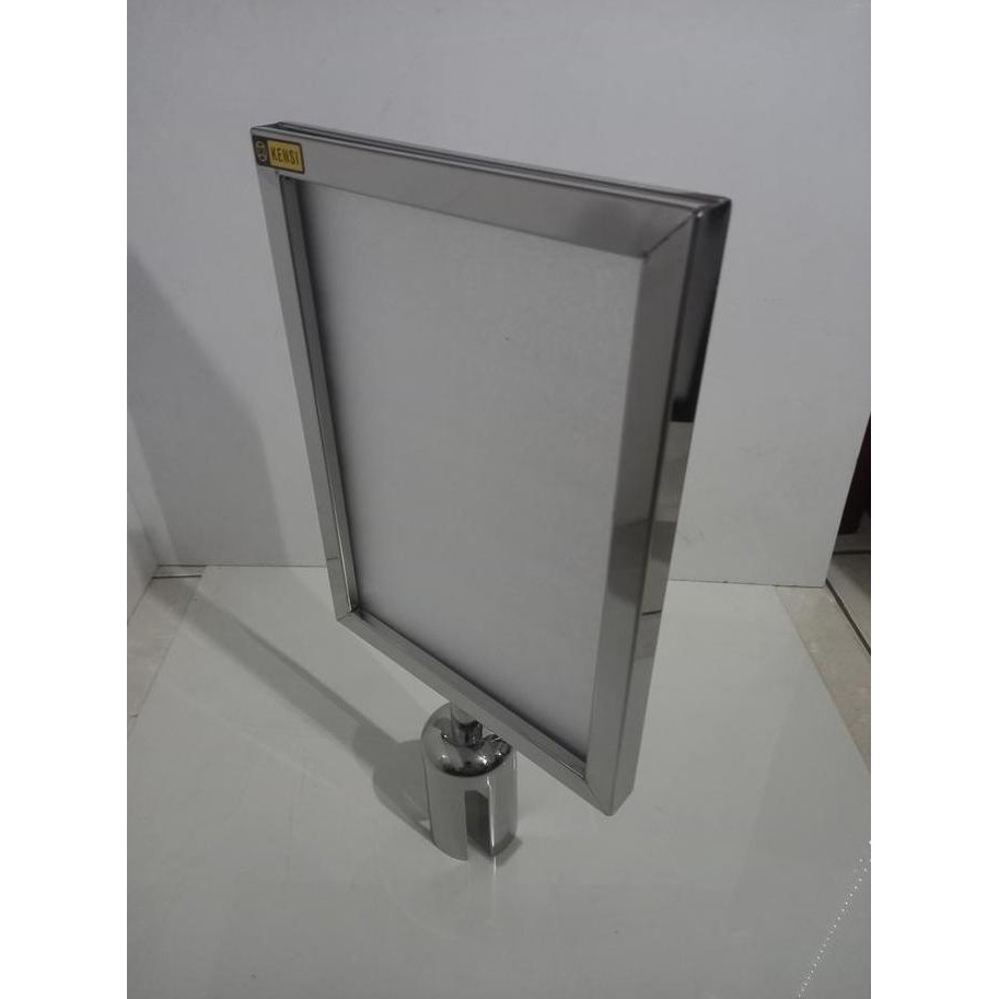 

tersedia sign board frame a4 portrait stainless papan tiang antrian shopee