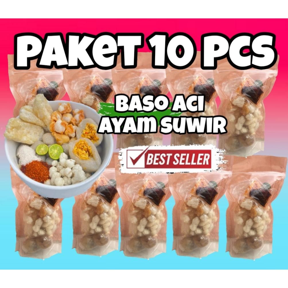 

Paket 10 Pcs Baso Aci Ayam Suwir Boci Ayam Suwir Cilioil Paket Insatan Baso Aci Boci Viral Boci Ayam Suwir Pedas Boci Hot Instan Baso Aci Qilamandiri Terbaru