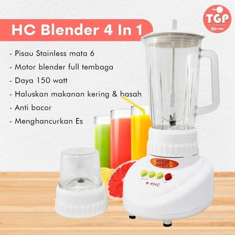 KUALITAS TERBAIK- BLENDER HC PLASTIK PELUMAT BLENDER BUAH DAGING BUMBU JUS BLENDER 4 IN 1