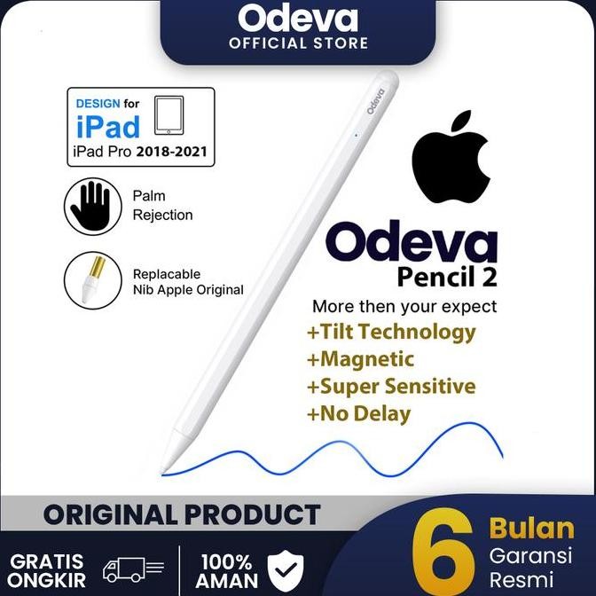 Ready Odeva Apple Pencil 2 Original Bnib Stylus Ipad (New Gen)