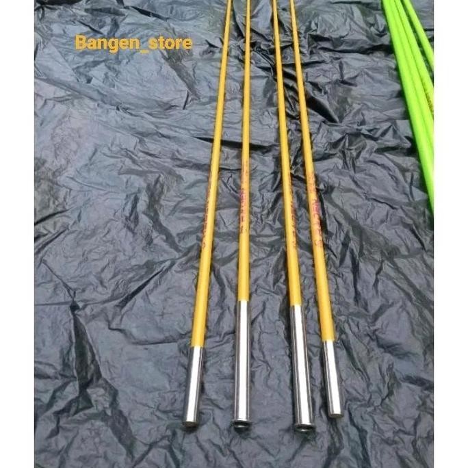 (Allthebest) 1Paket Fiber sayap layangan 4batang sudah ada sambungan/shock joint, stik piber sayap l