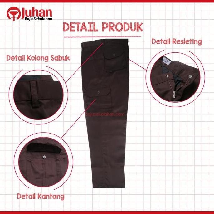 (Allthebest) CELANA PANJANG PRAMUKA PDL -CELANA PRAMUKA PEMBINA (CARGO)