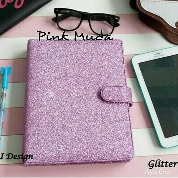 

Tersedia Binder Glitter Ready A5 20 Ring - Binder Estetik Glitter