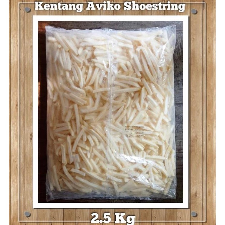 

Aviko Kentang Beku 2.5 Kg Kemasan Polos (Shoestring-Straight -Crincle) Terlaris