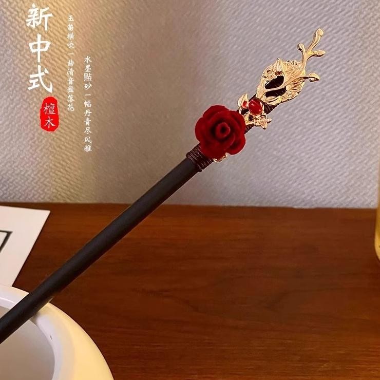 Tusuk Konde Rambut Wanita Cnyimleksincia Bahan Kayu Alami C Motif Bunga Hiasan Rambut Cewek