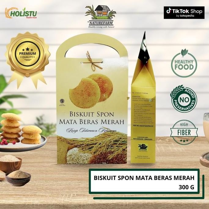 

Biskuit Sehat Cookies Spon Mata Beras Merah 300g Naturefarm Stok Terbatas