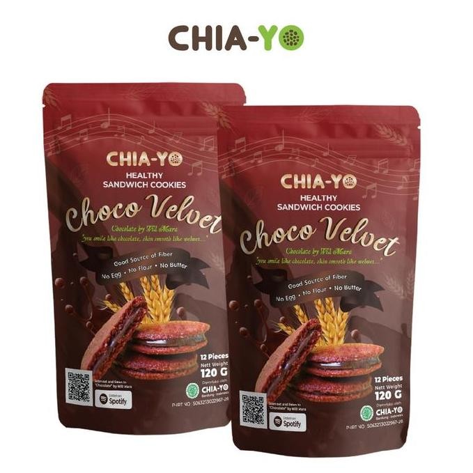 

Chiayo Sandwich Cookies Choco Velvet 2 Pack - Camilan Gluten Free Sehat Stok Terbatas