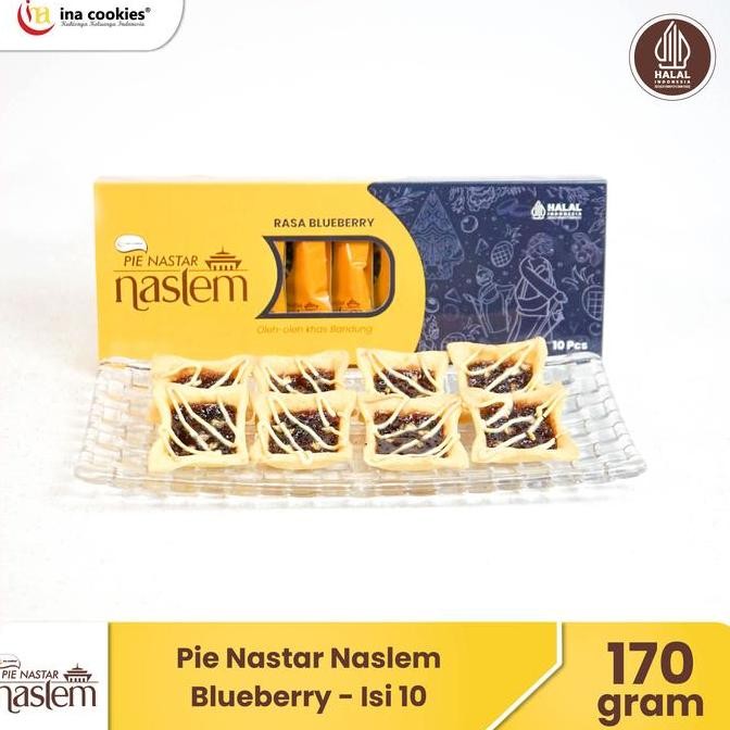 

Pie Nastar Naslem Blueberry Isi 10 Pcs Oleh-Oleh Bandung Premium Ina Cookies Stok Terbatas