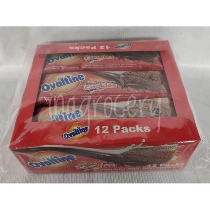 

Ovaltine Cookies Premium 12 Pcs x 30gr Cokelat Malt Renyah Stok Terbatas