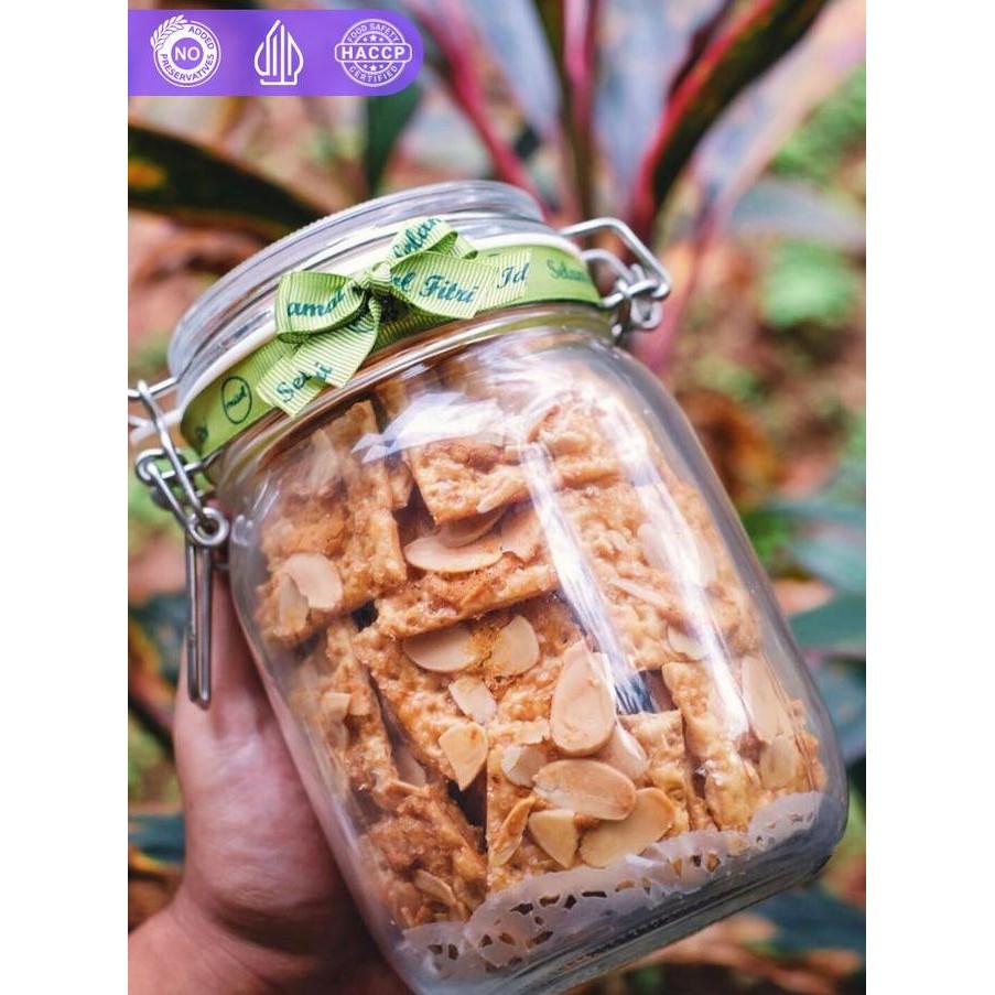 

MISOL Almond Crackers Jar Besar 285gr - Kue Kering Kacang Renyah Premium Stok Terbatas