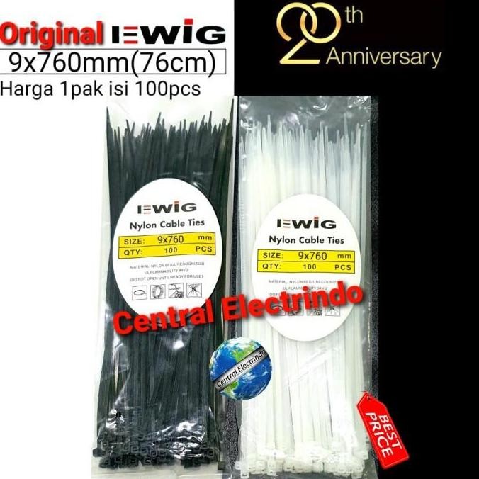 

Promo KABEL TIES 9X76cm. Hitam Putih COD
