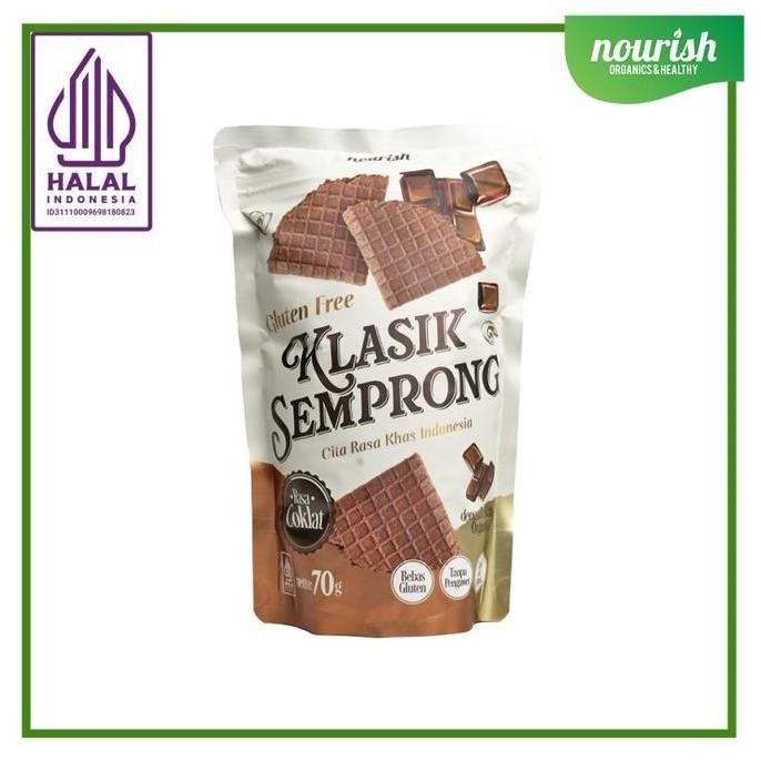 

Gluten Free Semprong Klasik Coklat Tanpa Gula Rafinasi Halal 70gr Stok Terbatas
