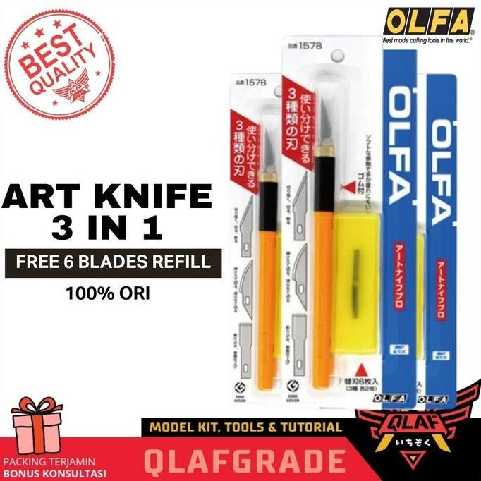 

PEN CUTTER PRO ART KNIFE 3 IN 1 PISAU POTONG NUBMARK GUNDAM CRAFT OLFA