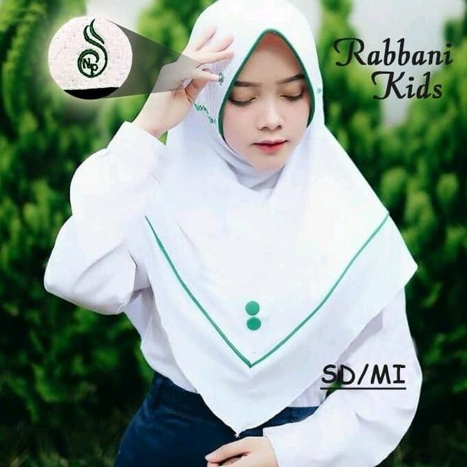 (Allthebest) Jilbab Sekolah Rabbani SD kelas 1-3 ORIGINAL Nazilla Kerudung Anak