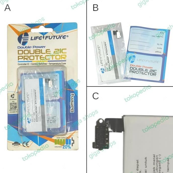 baterai iphone 4G double power MURAH