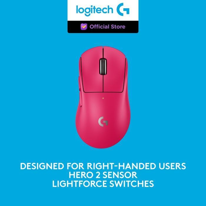 UP Logitech G PRO X SUPERLIGHT 2 DEX LIGHTSPEED Wireless Gaming Mouse, Mouse Ringan Pro-Grade 60g De