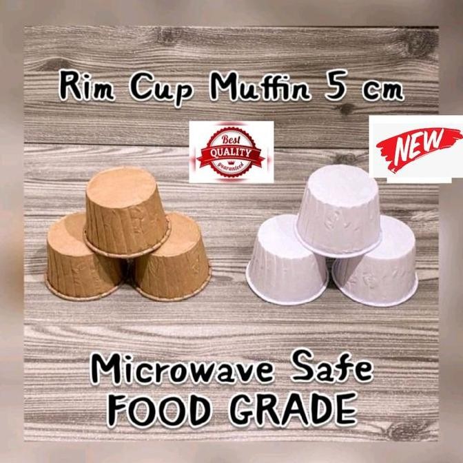 [ 25 Pcs ] Paper Rim Cup Cake Polos / Cup Muffin Uk 5 Cm ~ Food Grade