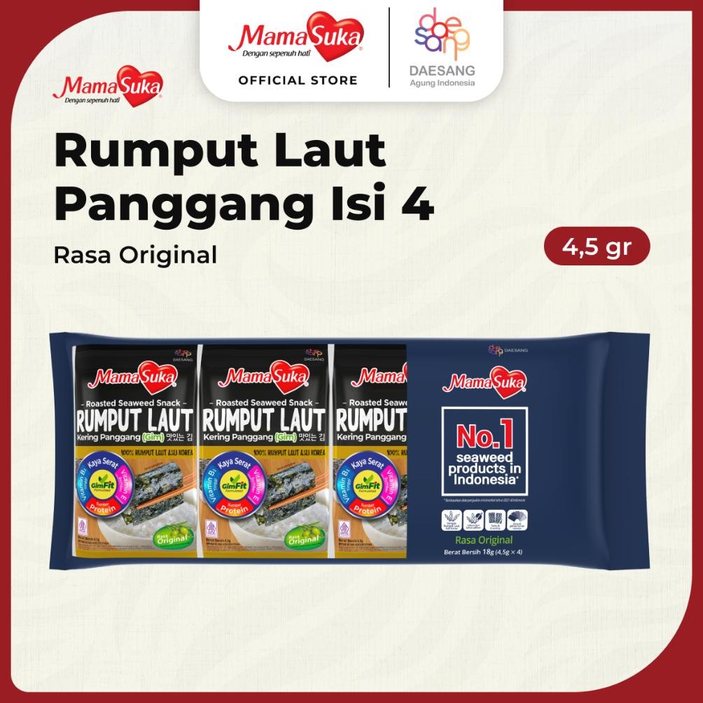 

Flash Sale - MamaSuka - Rumput Laut Panggang Isi 4 @4,5 gr ,,