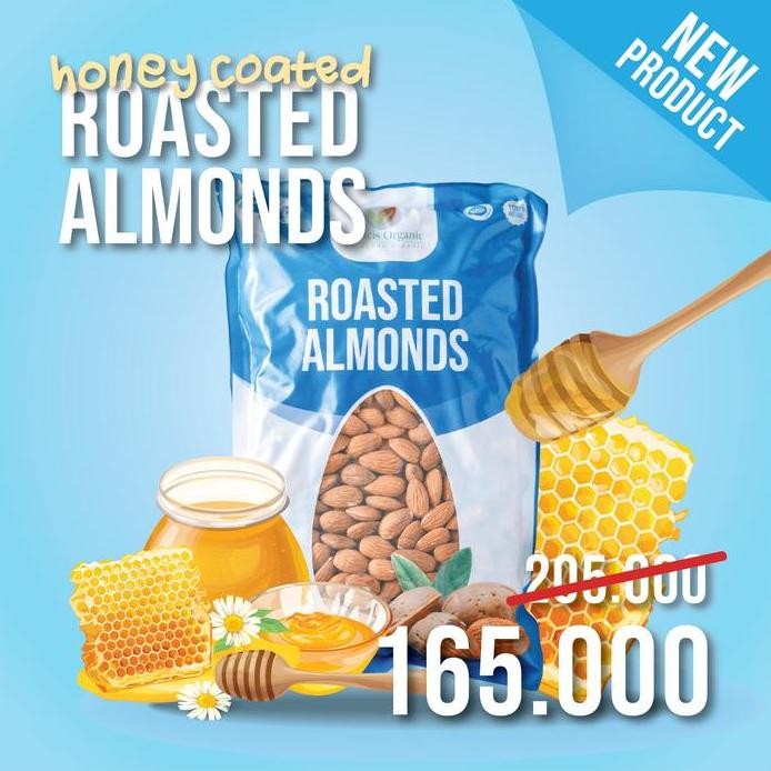 

Honey Coated Roasted Almond Francis Organic Almond Madu - 1Kg - 1000Gr Terlaris