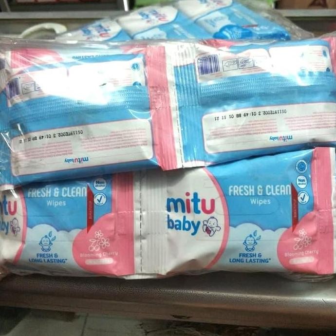 Tissue Basah Mitu Baby Sachet Kecil ( Isi : 24 Pcs @ 4 Sheets )