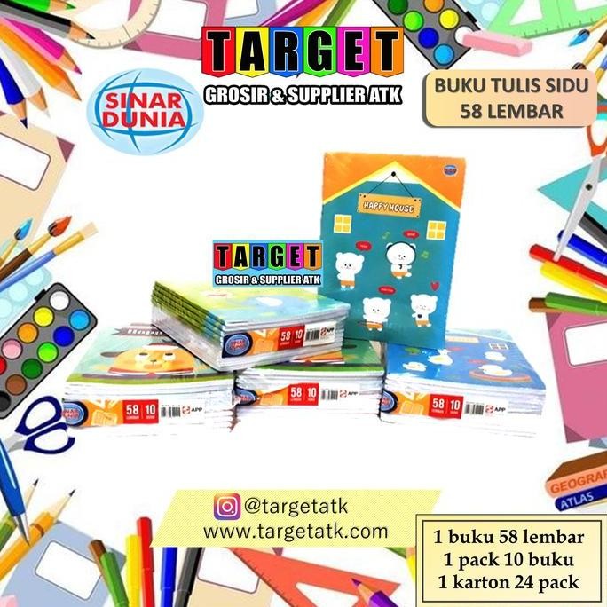 

Buku Tulis Sinar Dunia 58 Lembar / Sidu 58 (10 Buku)