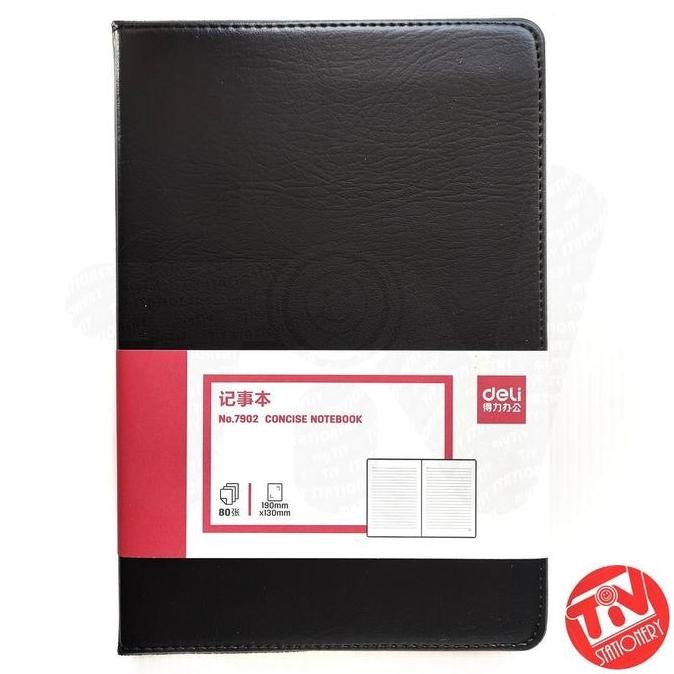 

Notebook Deli 7902 A5 Leather Cover 80 Sheets