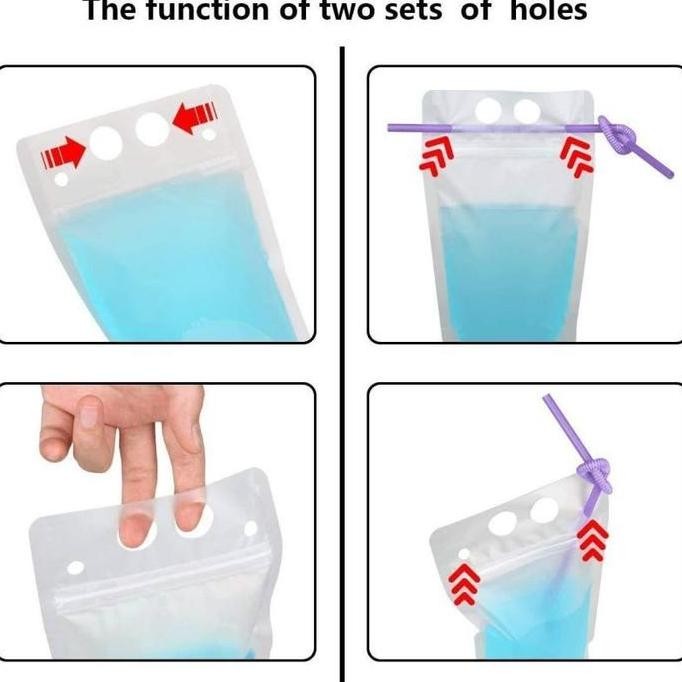 100Pcs Standing Pouch Minuman 500Ml Serbaguna Pouch Standing Minuman