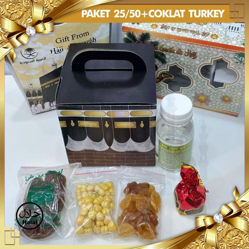 

Paket 25/50Box Hemat Oleh Oleh Haji Umroh Murah Dan Lengkap Air Zamzam Dan Coklat