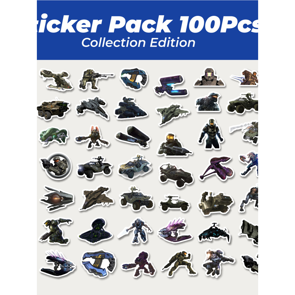 

Hot Stiker Game Series Halo Karakter Mix 5 Lucu Anti Air Stikers Berperekat Waterproof Sticker Decal Buat Motor Helm Buku Journal Koper Casing HP Laptop Botol Minum
