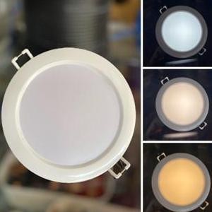 Lampu Downlight Led Ib Panel 3Warna Tricolour Putih Kuning Wharmwhite Biru Pink Tempel Plafon Origin