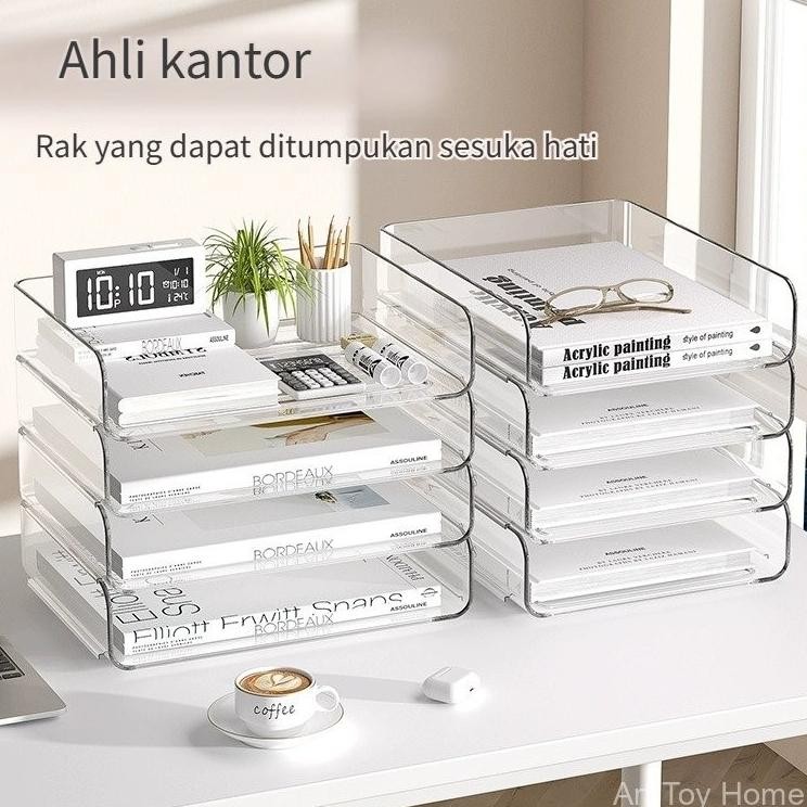 

Kotak Penyimpanan Multifungsi Untuk Dokumen Kertas Buku Dan Alat Tulis Yang Dapat Ditumpuk.Nampan Dokumen Plastik A4 Dapat Ditumpuk